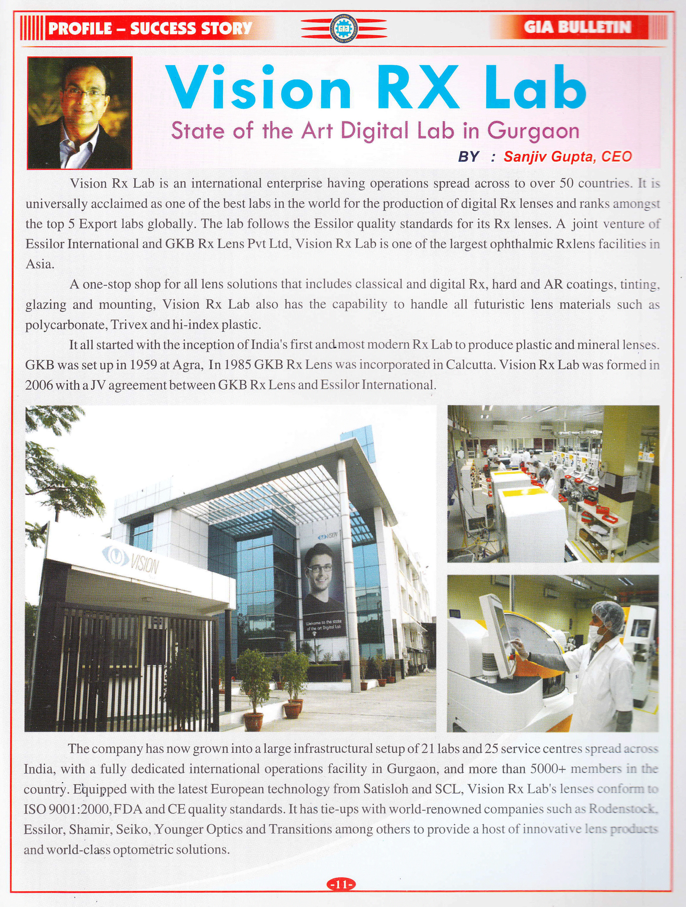 Vision Rx Lab- State of the Art Digital Lab in Gurgaon